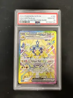 2024 Pokemon SCR en Galvantula EX Special Illustration Rare #168 PSA 10 Gem Mint - Image 1