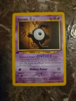 Unown 67/75 Neo Discovery 1st Edition Vintage Pokemon Card - Image 1