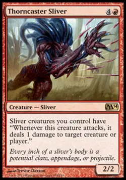 Magic MTG - Thorncaster Sliver - Magic 2014 - EXC - EN - Image 1