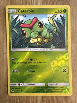 Caterpie - Reverse Holo - 1/149 - Pokemon TCG: Sun & Moon Base Set MP - Image 1