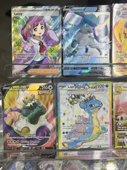 Pokemon TCG Full Art Trainer & Pokemon Mixed Lot Of (8) Vmax, Ex ..Mint... - Image 2