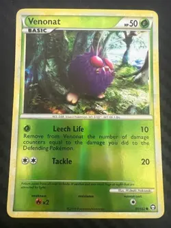 Pokemon TCG Venonat HS Triumphant 81/102 Reverse Holo Common VLP - Image 1