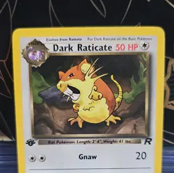 Pokemon TCG Dark Raticate 1st Edition Team Rocket Common Card 51/82 LP - Image 3