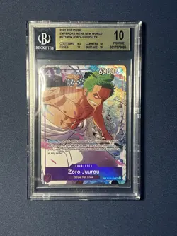 PSA 10, Zoro-Juurou Treasure Rare Card ST18-004 OP-09 Emperors One Piece TR QTY - Image 1