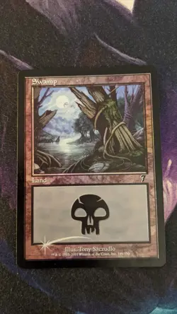 Swamp (349) FOIL 7th Edition PLD Basic Land MAGIC THE GATHERING CARD - Image 1