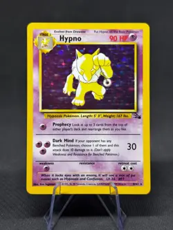 Hypno 8/62 1999 Fossil Set Pokemon Card TCG Vintage WOTC Holo Rare - Mp - Image 1