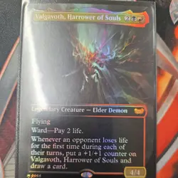 BORDERLESS Valgavoth, Harrower of Souls DSC MTG Duskmourn Commander EXTENDED ART - Image 1