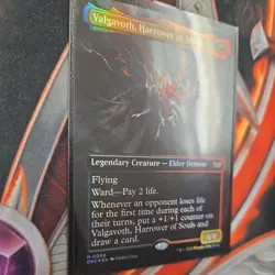 BORDERLESS Valgavoth, Harrower of Souls DSC MTG Duskmourn Commander EXTENDED ART - Image 3
