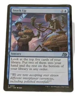 Stock Up Aetherdrift Magic The Gathering Uncommon Sorcery MTG Blue - Image 1