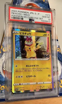 Pokemon Japanese Go Pikachu Promo PSA 10 2022 Holo - Image 1