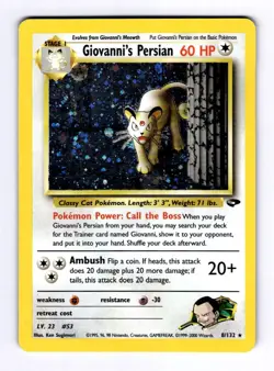 Giovanni's Persian Gym Challenge #008 (2000) Holo LP Pokemon - Image 1