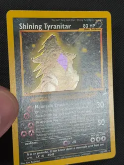 Shining Tyranitar 113/105 HOLO Pokemon Card WOTC Neo Destiny Unlimited Holo Rare - Image 2