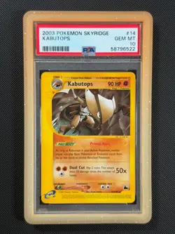 PSA 10 Kabutops 14/144 NON HOLO Pokemon Card WOTC Skyridge Non Holo GEM MINT - Image 1