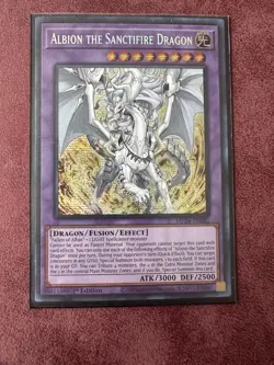 Yu-Gi-Oh! Albion The Sanctifire Dragon MP24-EN082 Prismatic SCR 1st Edition NM - Image 1