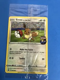 Pokemon Futsal On The Ball 5 Football Promo Cards FULL SET Pikachu Eevee Sealed - Image 3