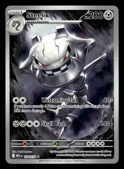 Steelix 150/132 Illustration Rare Mega Evolution Pokemon Card - Image 1