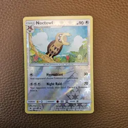 Pokemon Card TCG Noctowl Burning Shadows 107/147 Reverse Holo Uncommon NM 2017 - Image 1