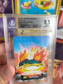 Pokemon Card Japan Zukan Bandai Carddass BGS Beckett 8.5 Quilava Prism Igelavar - Image 2
