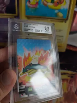 Pokemon Card Japan Zukan Bandai Carddass BGS Beckett 8.5 Quilava Prism Igelavar - Image 3