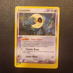 Lunatone 8/100 Pokemon Sandstorm Holo LP Pokemon Card TCG - Image 1