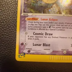 Lunatone 8/100 Pokemon Sandstorm Holo LP Pokemon Card TCG - Image 5