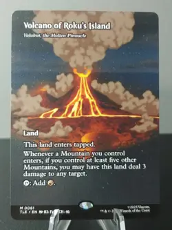 0061 Volcano of Roku's Island Borderless Magic The Gathering Avatar - Image 1