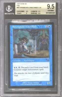 Magic MTG Nemesis FOIL Stronghold Machinist BGS 9.5 GEM MINT POP 1 - Image 1