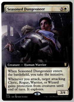 Seasoned Dungeoneer 610 Extended Art Rare Baldur's Gate Magic TCG Near Mint - Image 1