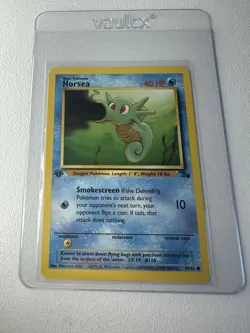 Horsea 1st Edition Fossil 49/62 WOTC Vintage Pokemon 1999 - Image 1