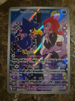 Team Rocket's Murkrow 200/182 (IR) Destined Rivals Pokemon ??Gradable Copy!?? - Image 1