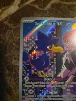 Team Rocket's Murkrow 200/182 (IR) Destined Rivals Pokemon ??Gradable Copy!?? - Image 2
