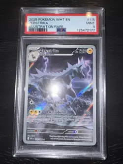 PSA 9 - Zebstrika 115/086 Pokemon Sv: White Flare Illustration Rare 2025 - MINT - Image 1