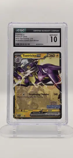 Pokemon Black Star Promo Toxtricity EX 2023-24 Illustration Contest #215 CGC 10 - Image 1