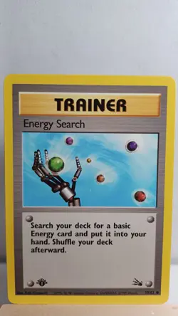 Energy Search 1st Edition [LP] - Pokemon TCG Fossil 59/62 [Common] - Image 1