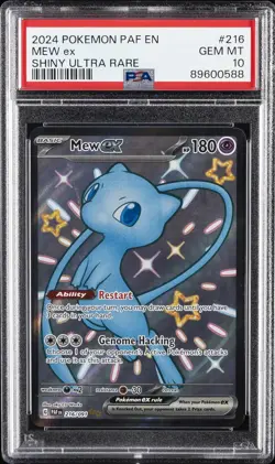 2024 POKEMON PAF EN-PALDEAN FATES SHINY ULTRA RARE #216 MEW EX PSA 10 - Image 1