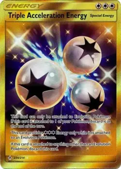 1x Triple Acceleration Energy - 234/214 - Secret Rare NM-Mint Pokemon SM10 - Unb - Image 1