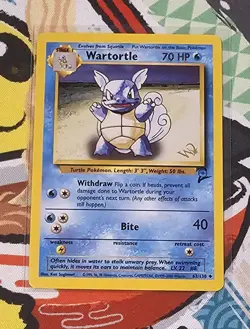 Pokemon Wartortle Gold Wizards of the Coast Stamp Base Set 2 Card 63/130 LP+ - Image 1