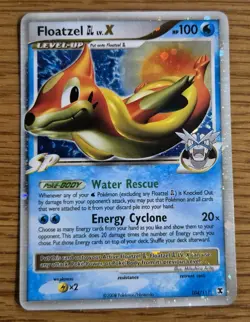 Pokemon Card Floatzel GL LV X Rising Rivals 104/111 Holo Rare - Image 1