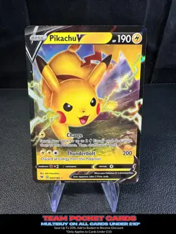 Pikachu V 043/185, Vivid Voltage, Pokemon, NM - Image 1