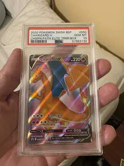 CHARIZARD V PSA 10 2020 POKEMON SWORD & SHIELD BLACK STAR PROMOS #SWSH050 ETB 46 - Image 1