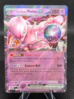 Pokemon TCG Team Rockets Mewtwo EX 216 Promo Holo Near Mint Near Mint Condition - Image 1