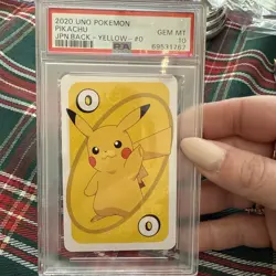 Pokemon Sword & Shield Uno- Pikachu - Yellow Back RARE JAPAN PSA GEM MT 10 - Image 1