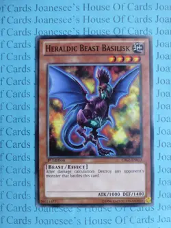 Heraldic Beast Basilisk CBLZ-EN013 Common Yu-Gi-Oh Card English 1st Edition New - Image 1