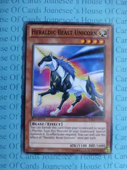 Heraldic Beast Unicorn CBLZ-EN016 Common Yu-Gi-Oh Card English 1st Edition New - Image 1