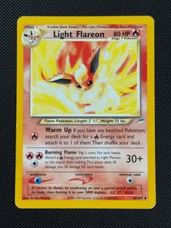 Light Flareon 46/105 REGULAR Pokemon Card WOTC Neo Destiny Unlimited Uncommon - Image 1