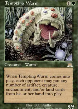 Onslaught #291 Tempting Wurm - Image 1