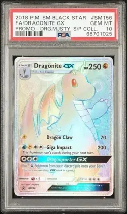 Dragonite GX SM156 PSA 10 GEM MINT SM Dragon Majesty Promo Rainbow Pokemon Card - Image 1