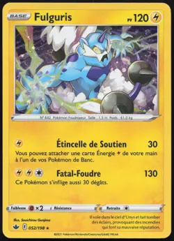 Carte Pokemon Fulguris 052/198 Holo Regne de Glace Francais - Image 1