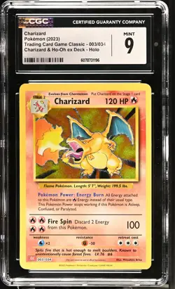 CGC 9 Charizard Pokemon Trading Card Game Classic 003/034 Ho-Oh Deck Mint - Image 1