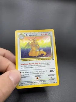 Dragonite Fossil 4/62 Holo Rare 1999 Pokemon Card WOTC Unlimited Vintage LP - Image 2